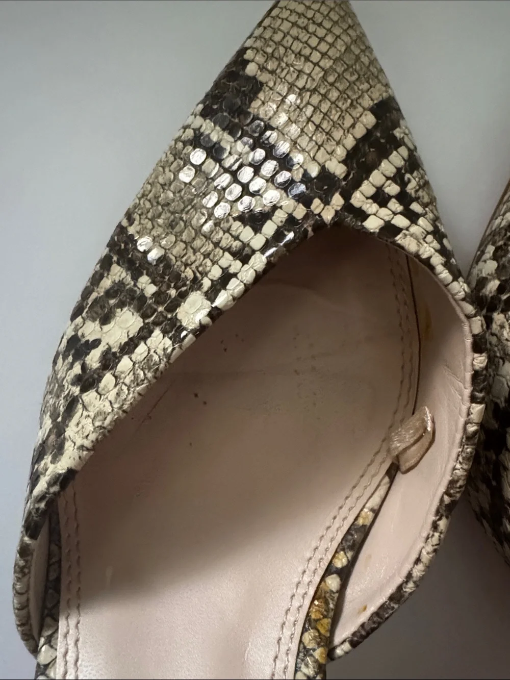 Zara snakeskin heels